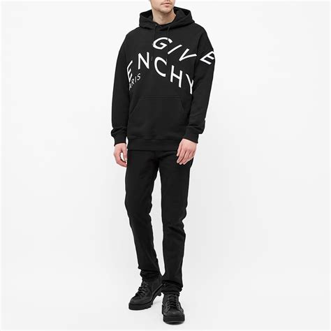 Givenchy Refracted Embroidered Logo Hoodie Black/White 